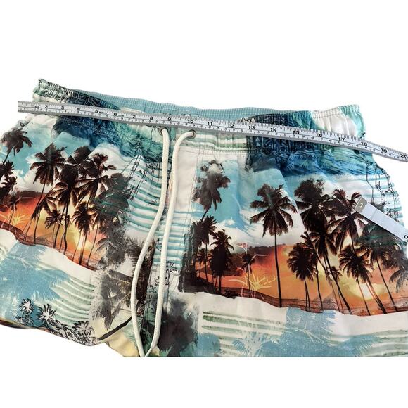Croft & Barrow Swim Trunks Board Shorts Nautical Hawaiian Beach Palm Trees SizeL - Picture 4 of 5